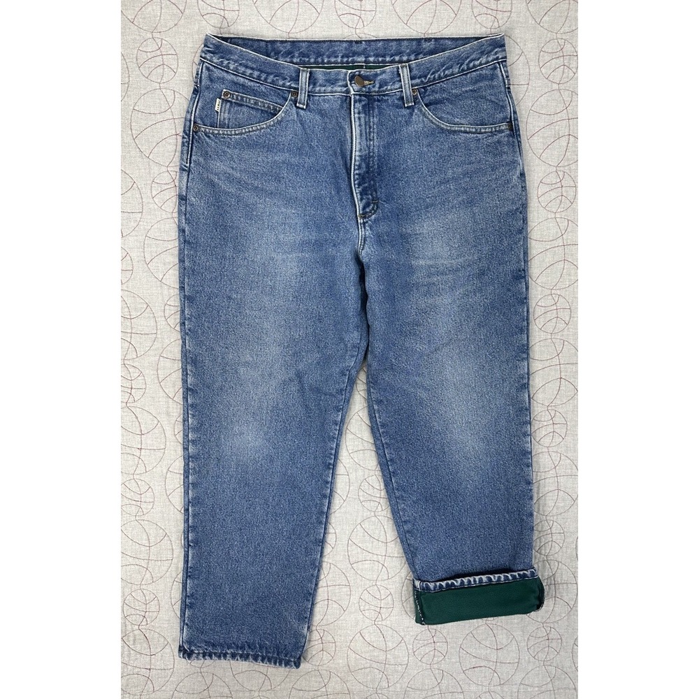 L.L. Bean Flannel Lined Jeans Blue Double L Natural Fit /‎ Men's 36x29
